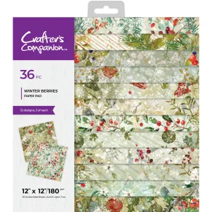 12" x 12" Winter Berries Paper Pad - 36 Pack