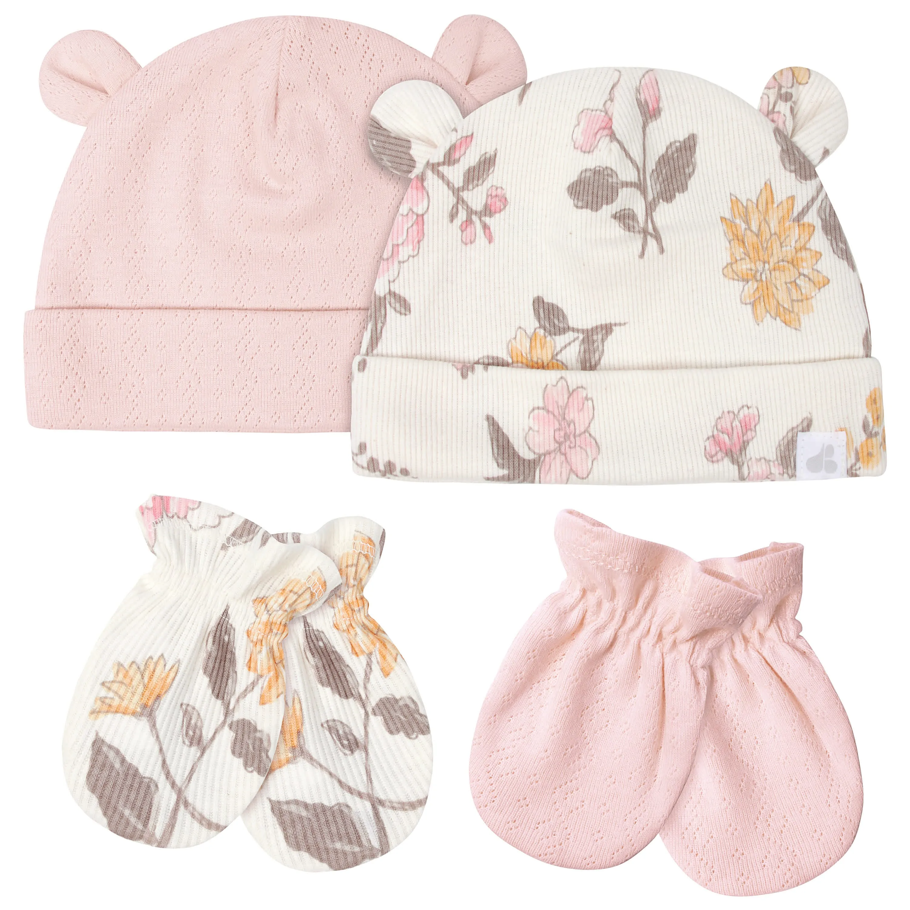 13-Piece Baby Girls Vintage Floral Newborn Essentials Gift Set