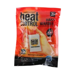 2 Pack Heat Control Single Use Hand Warmer - 9cm x 5.5cm