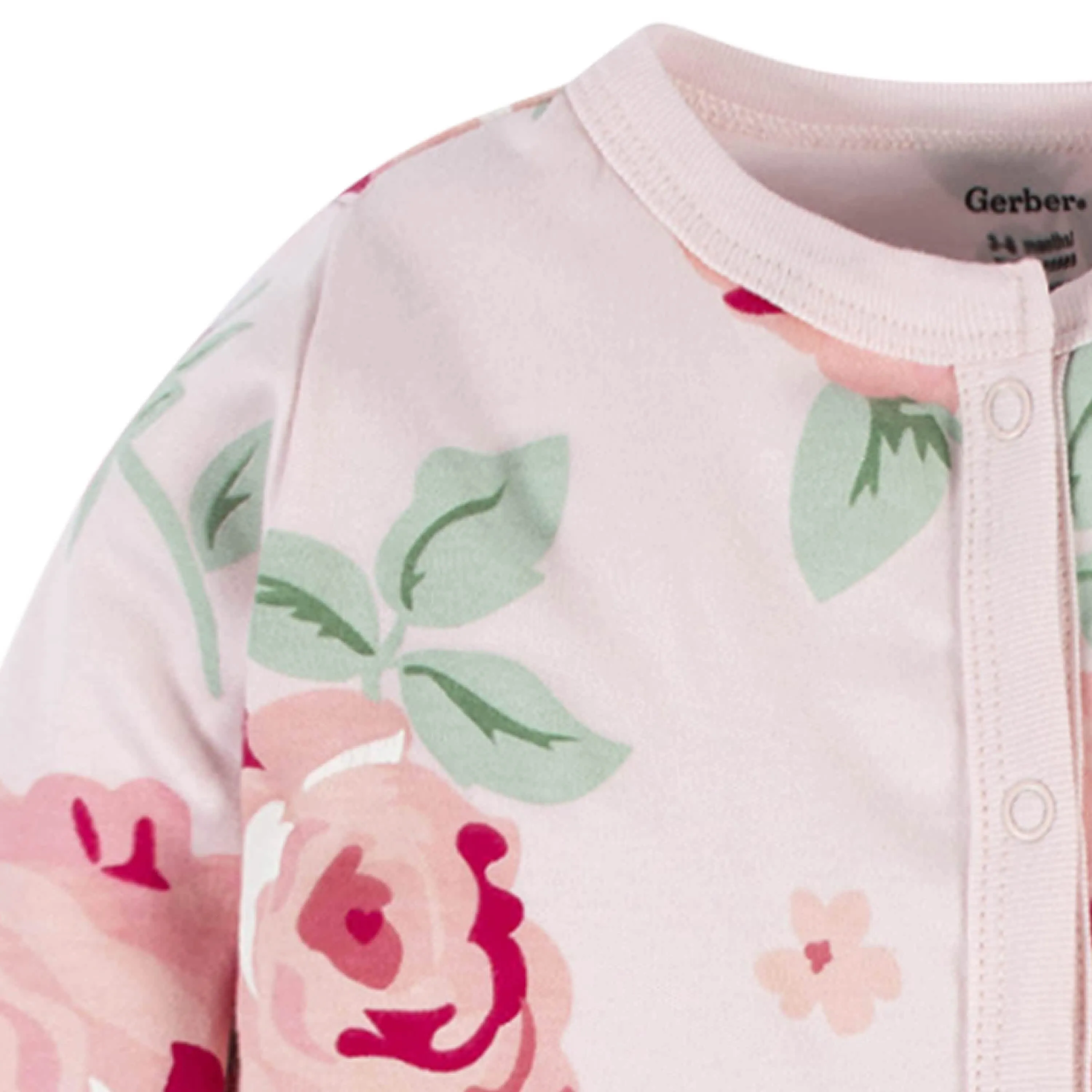 2-Piece Baby Girls Pink Garden Coverall & Headband Set