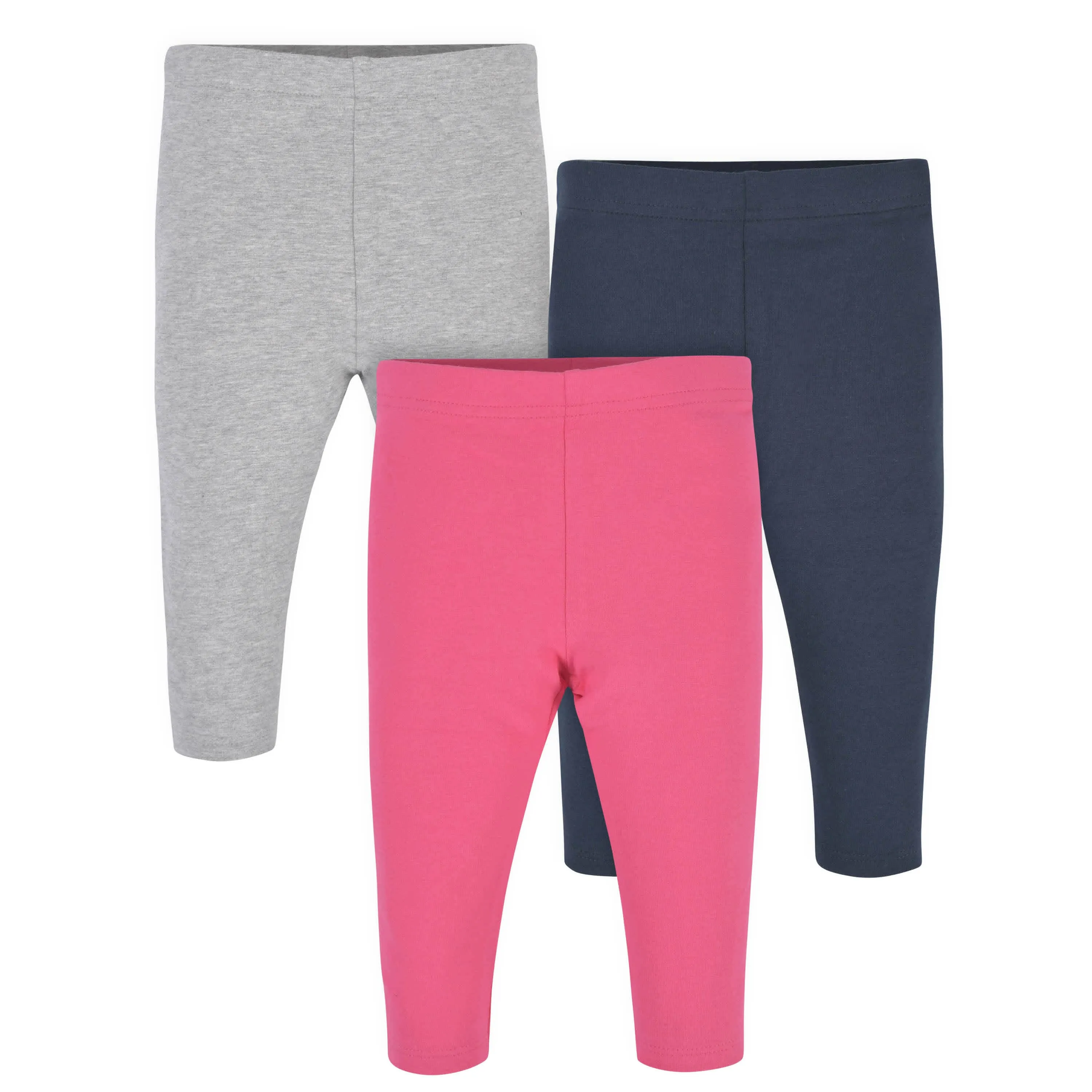 3-Pack Baby & Toddler Girls Hot Pink & Navy Premium Leggings