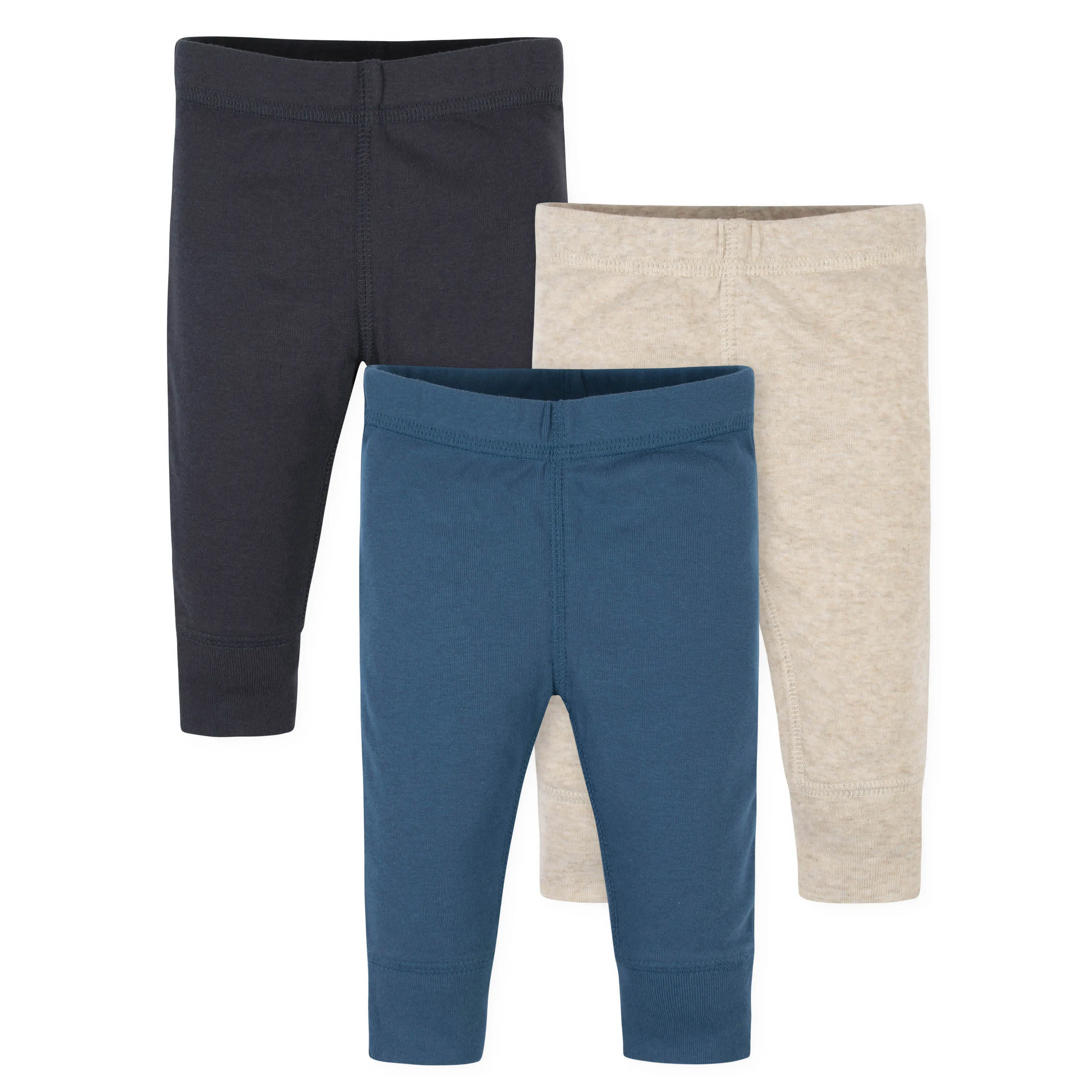 3-Pack Baby Neutral Blue, Oatmeal, & Charcoal Pants