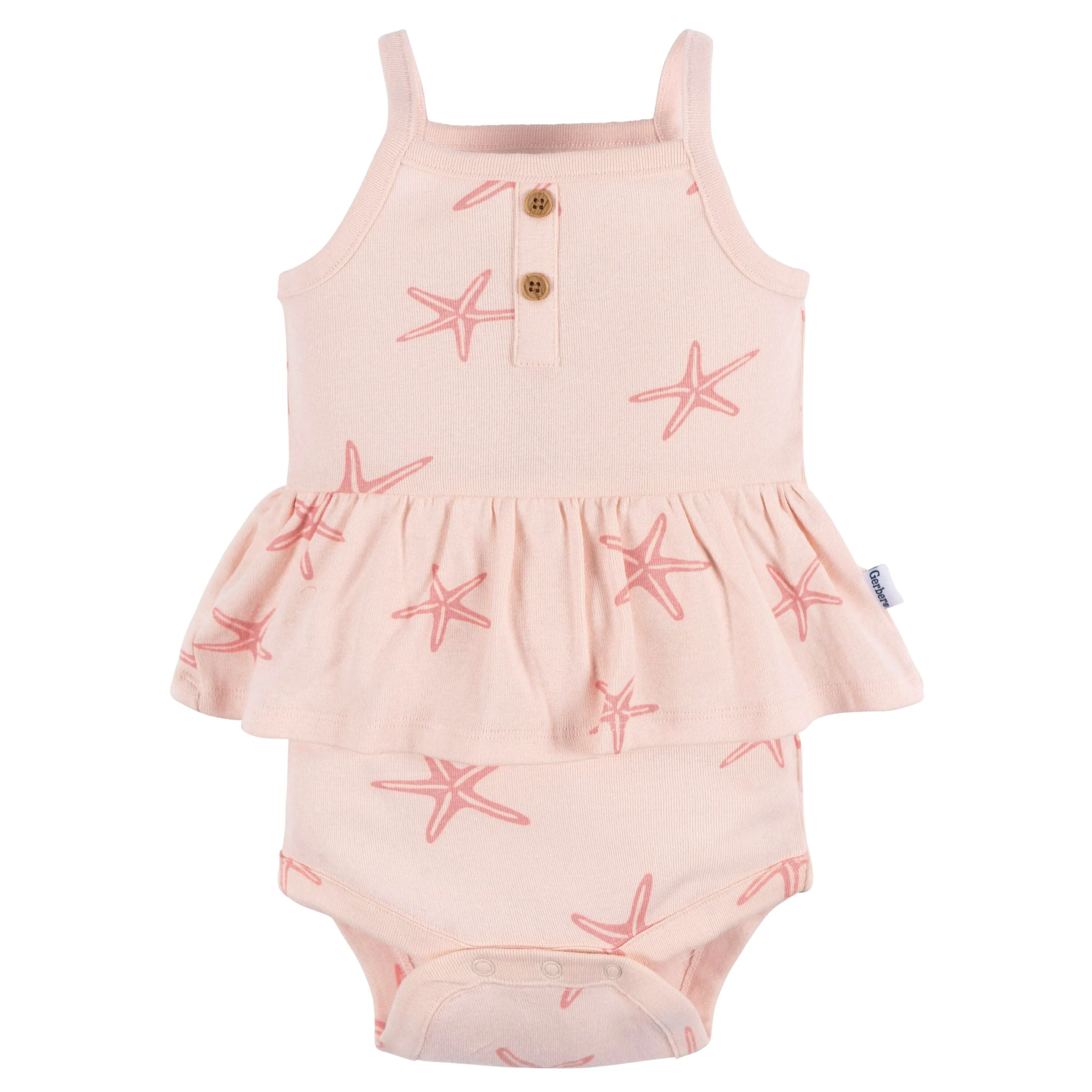 4-Pack Baby Girls Starfish Sleeveless Onesies® Bodysuits