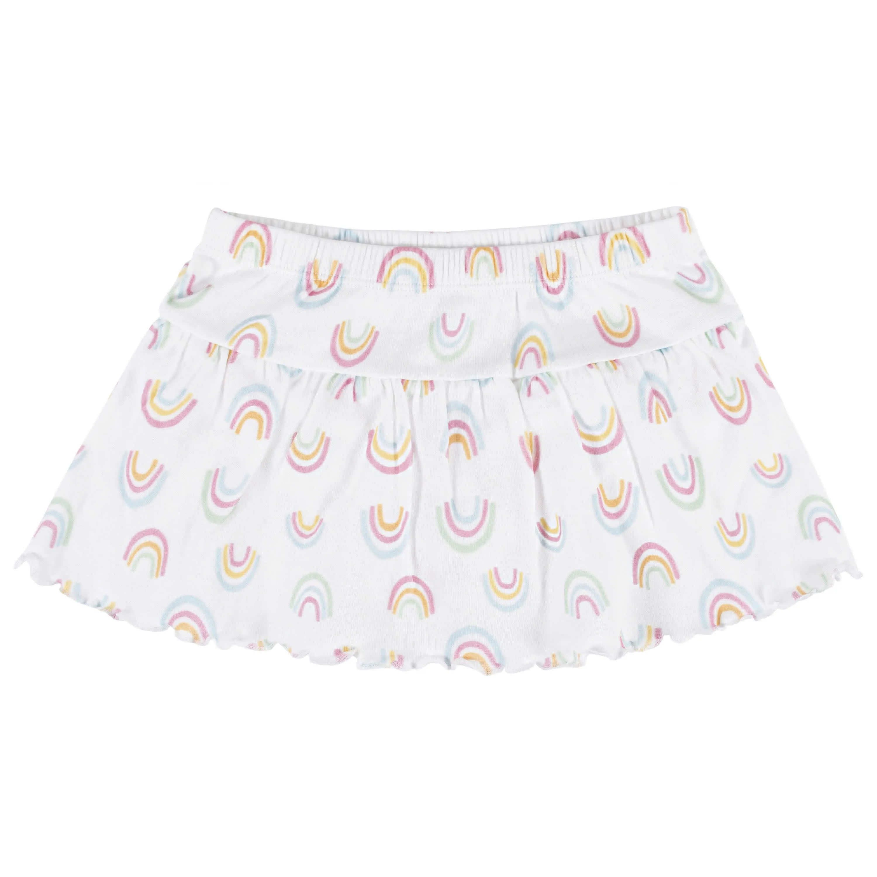 4-Piece Infant & Toddler Girls Dots Of Rainbows Tees, Skort & Pants Set