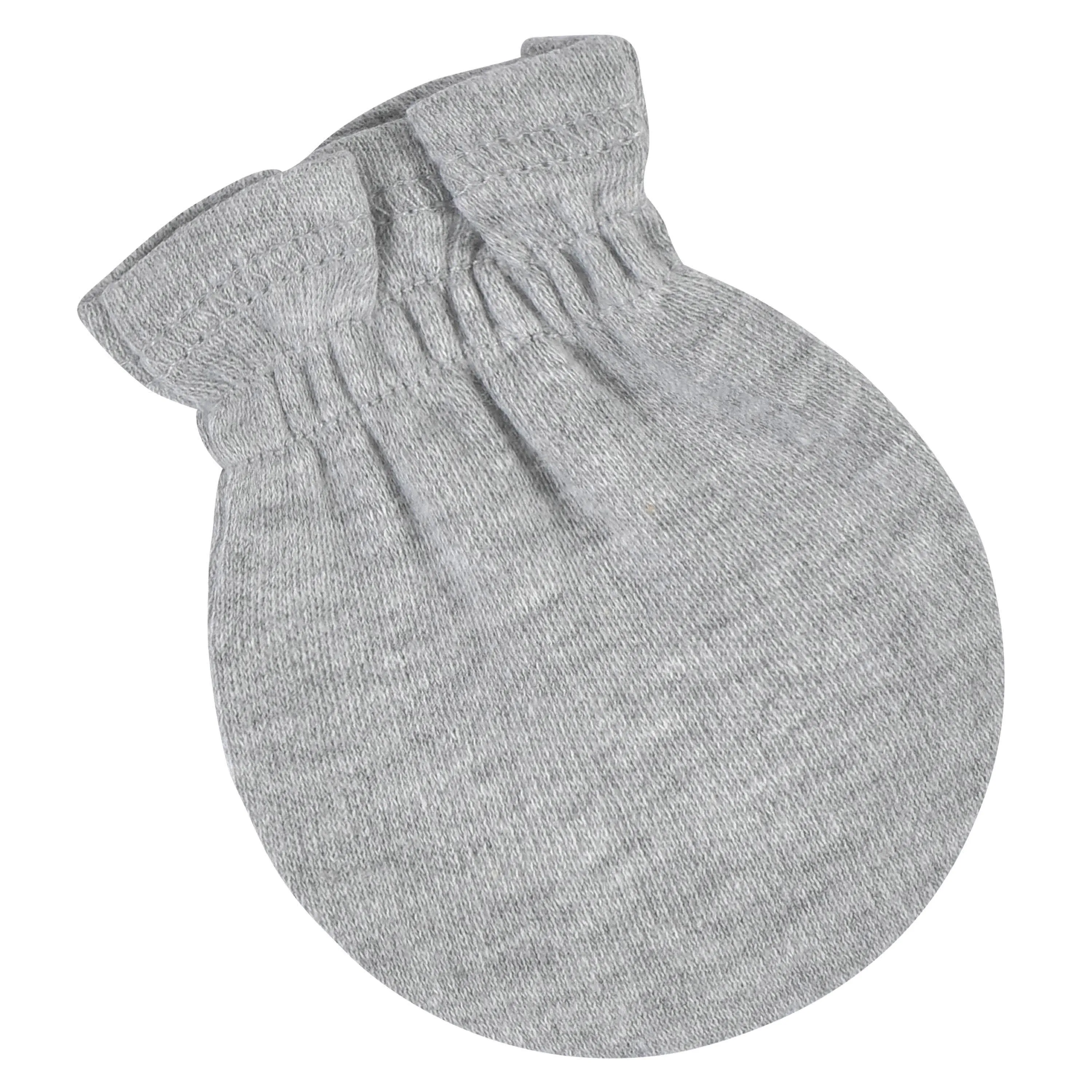 8-Pack Baby Neutral Gray Heather No Scratch Mittens