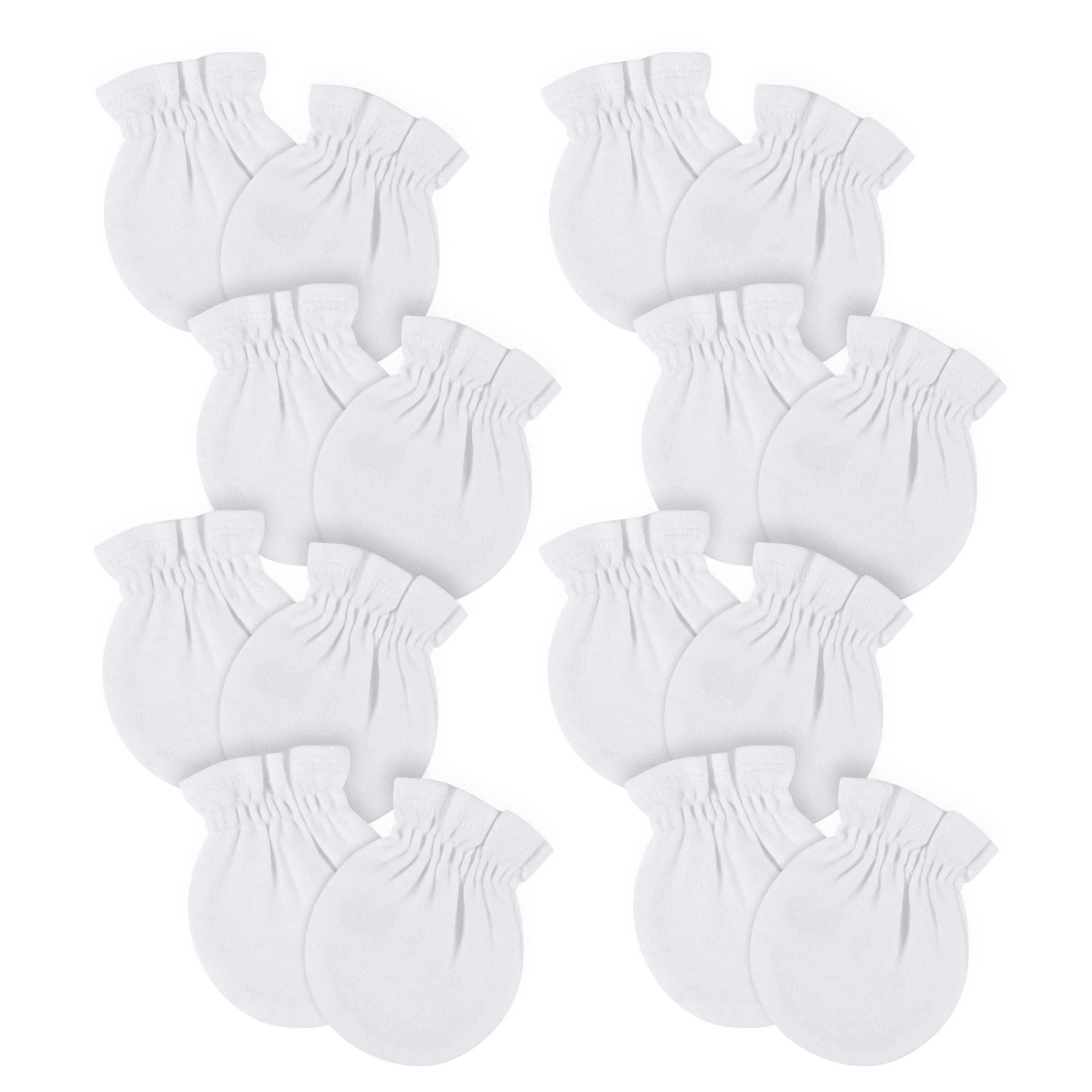 8-Pack Baby Neutral White No Scratch Mittens