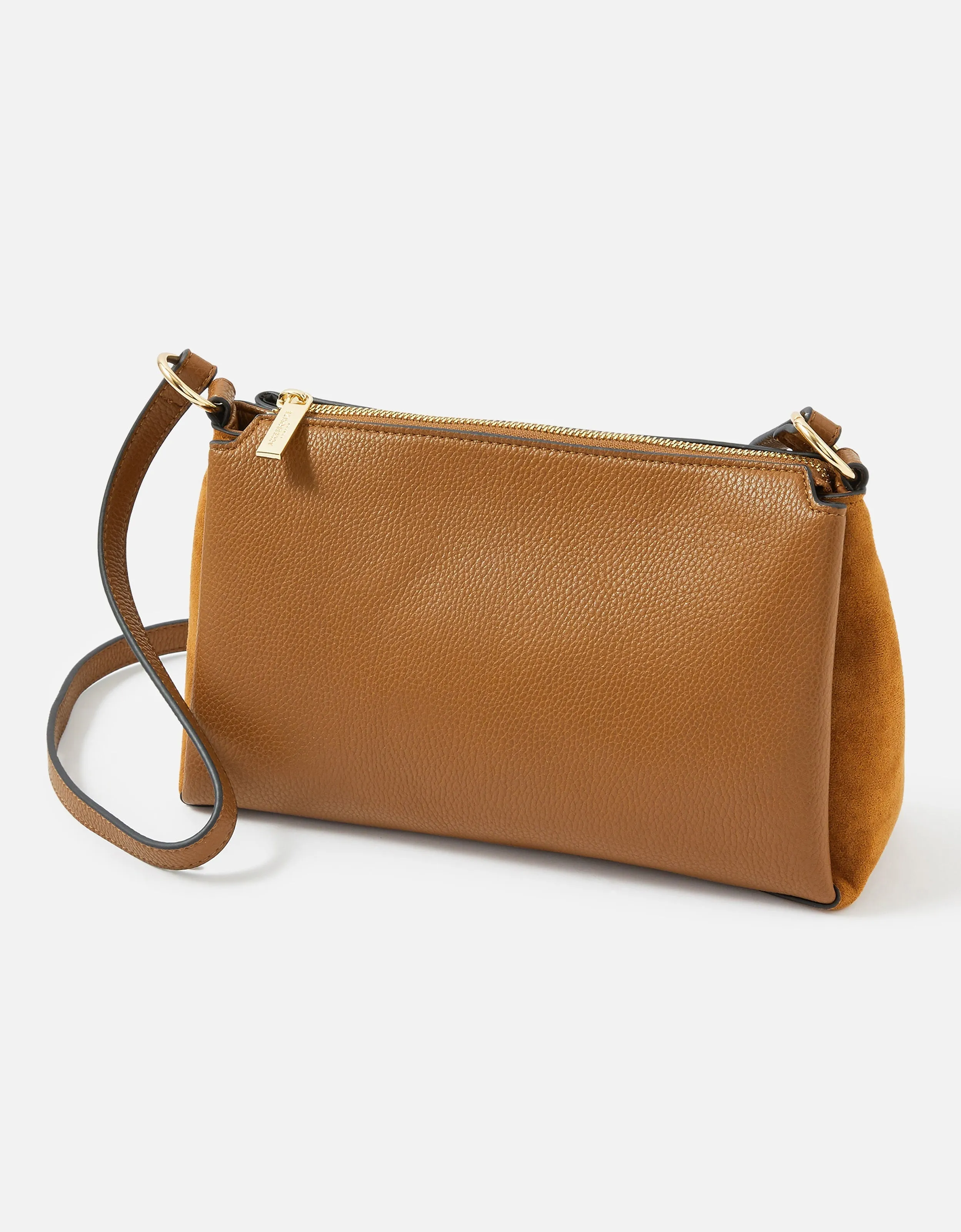 Accessorize London women's tan Sofia Suedette sling bag