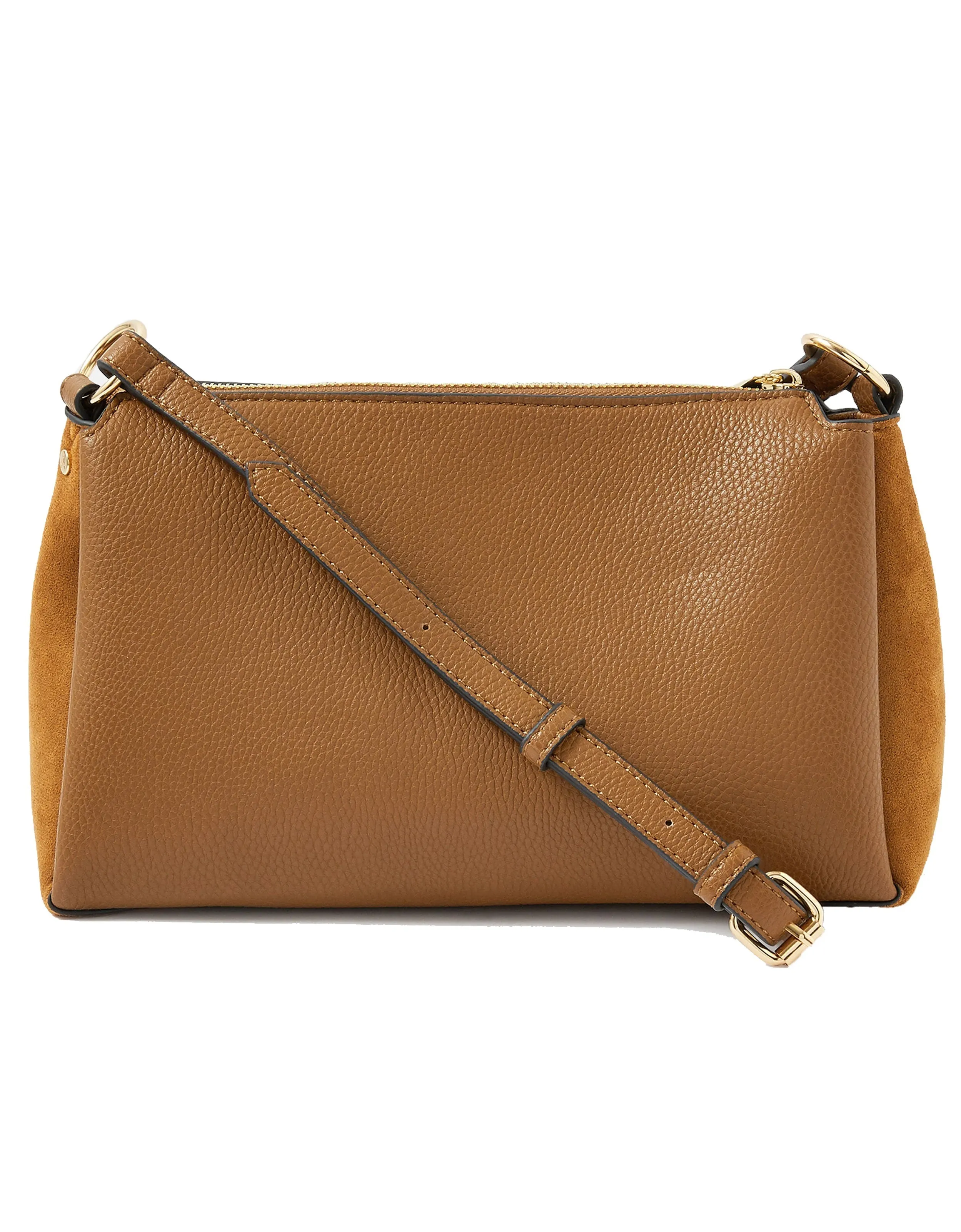 Accessorize London women's tan Sofia Suedette sling bag