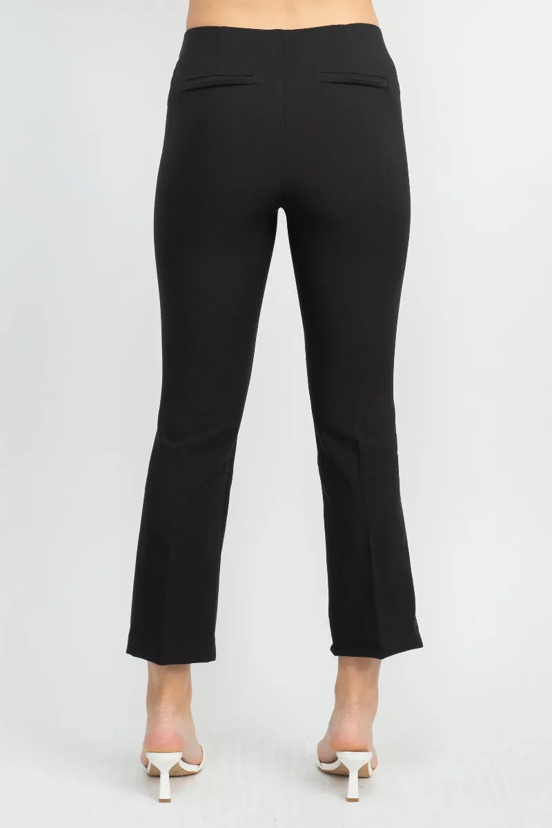 Adrianna Papell Mid Waist Pull On Solid Straight Pants