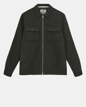 AKHANKY HEAVY TWILL OVERSHIRT - Forest night