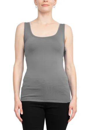 Alberto Makali Square Neck Sleeveless Solid Spandex Top