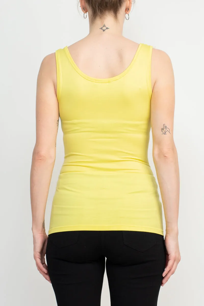 Alberto Makali Square Neck Sleeveless Solid Spandex Top