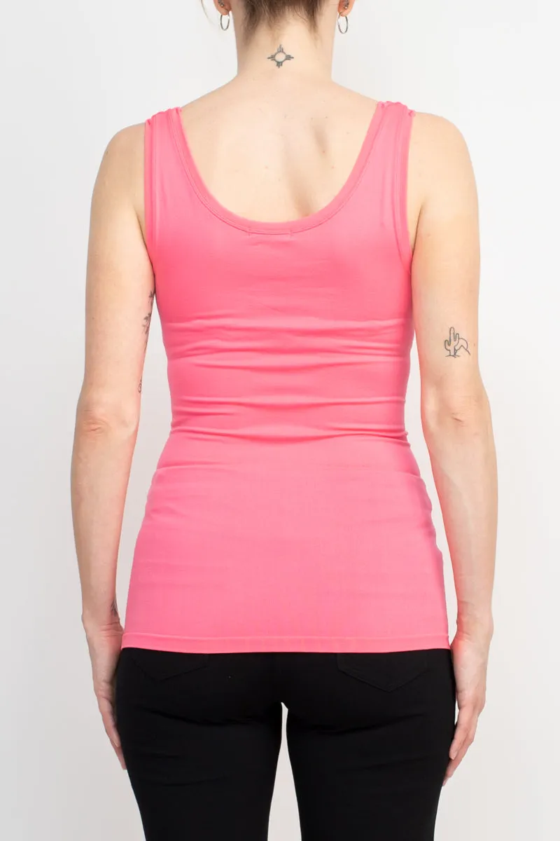 Alberto Makali Square Neck Sleeveless Solid Spandex Top