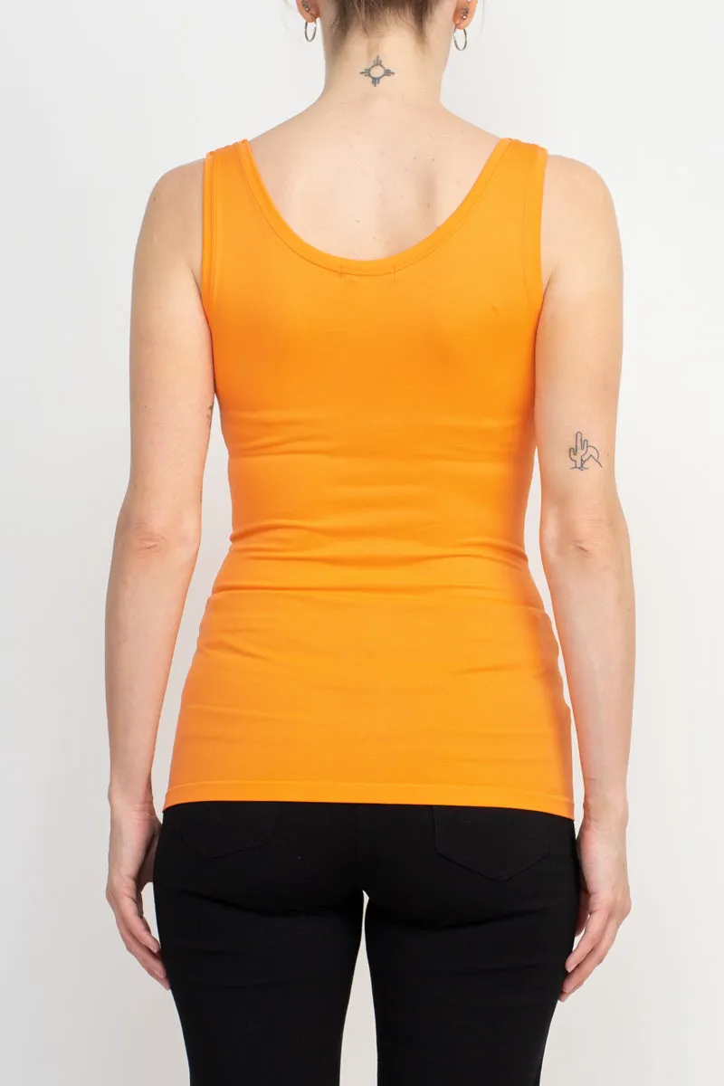 Alberto Makali Square Neck Sleeveless Solid Spandex Top