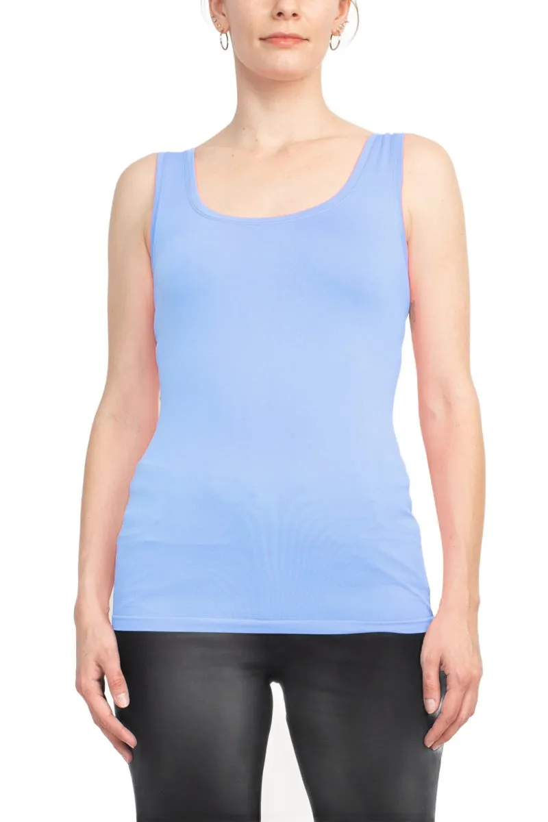 Alberto Makali Square Neck Sleeveless Solid Spandex Top