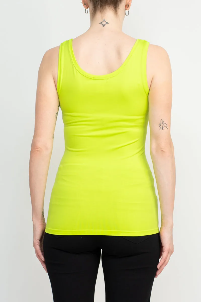 Alberto Makali Square Neck Sleeveless Solid Spandex Top