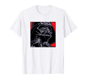 Amazon Essentials Mens Star Wars Vader Comic White T-Shirt