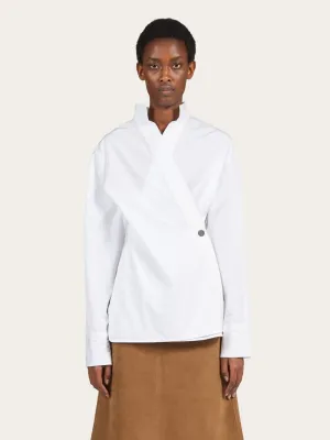 Asymmetric Cotton Poplin Shirt