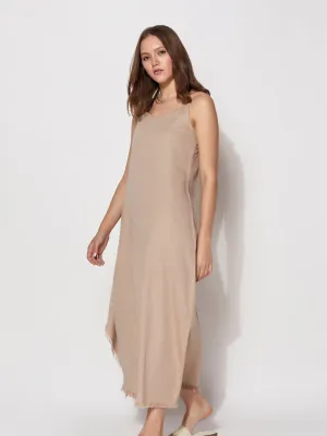 Asymmetric Fringed Dress