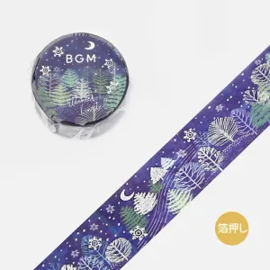 BGM Winter Limited Masking Tape - Snowy Night Forest