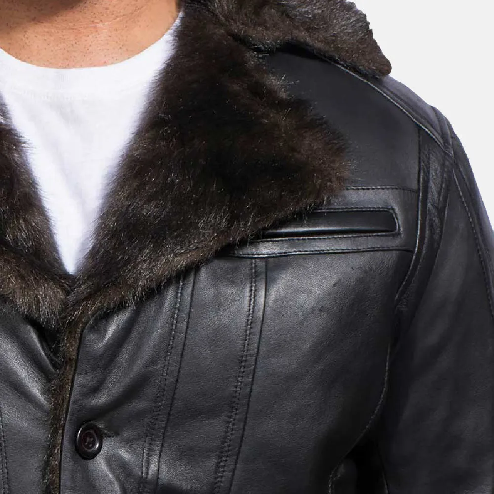 Black Fur Leather Jacket