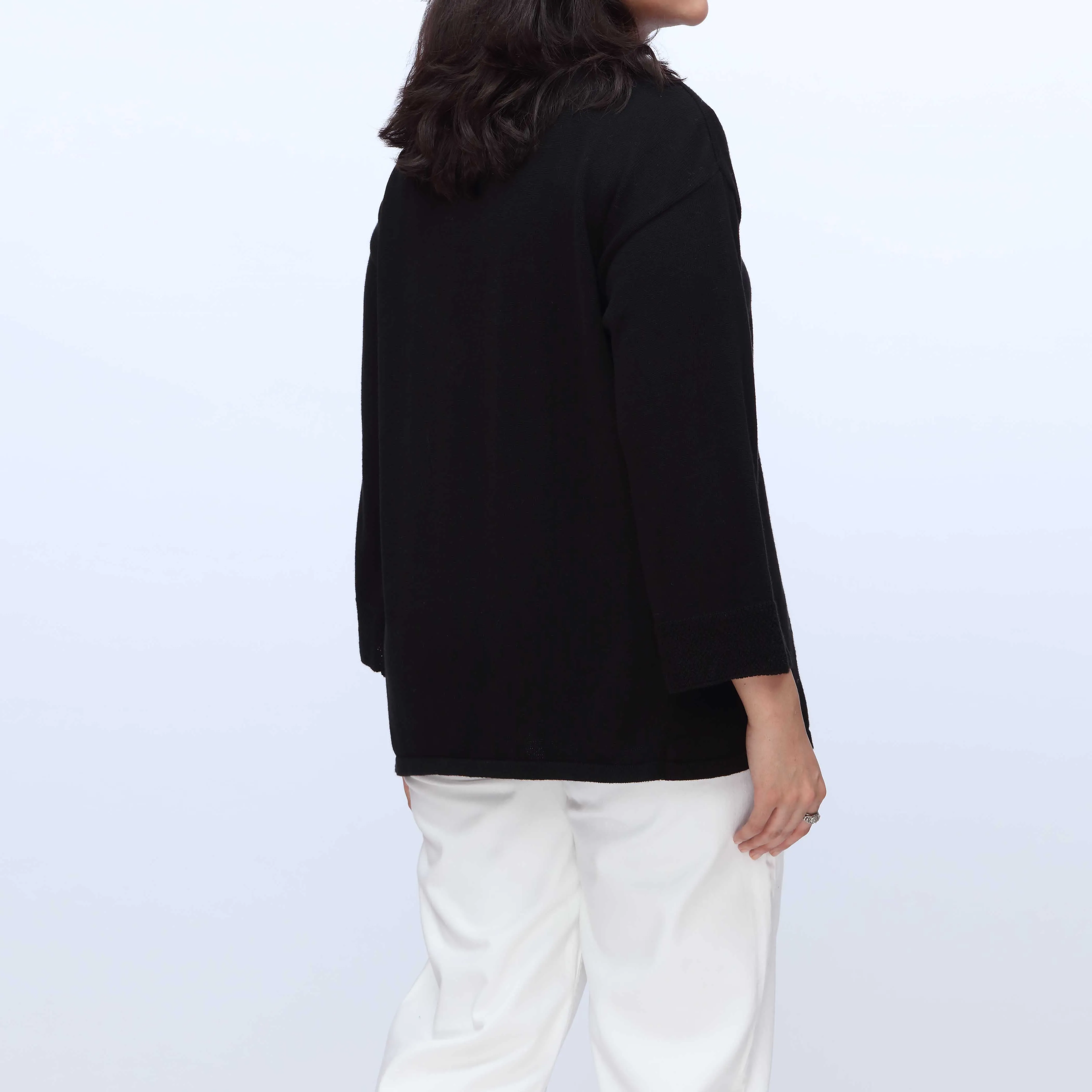 Black Mid Length Cardigan PW3908