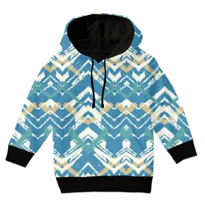 Blue Pattern Kids Hoodie