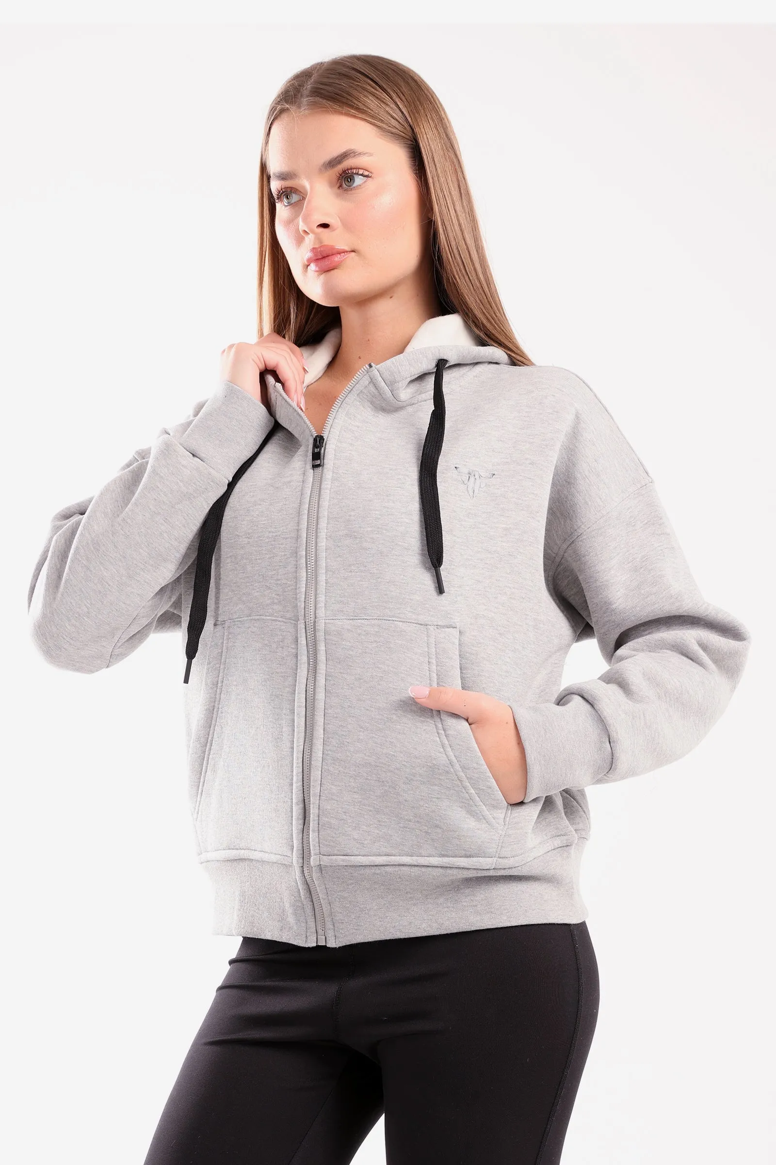 Boxy Zip Up Jacket (40065) - Fit Freak