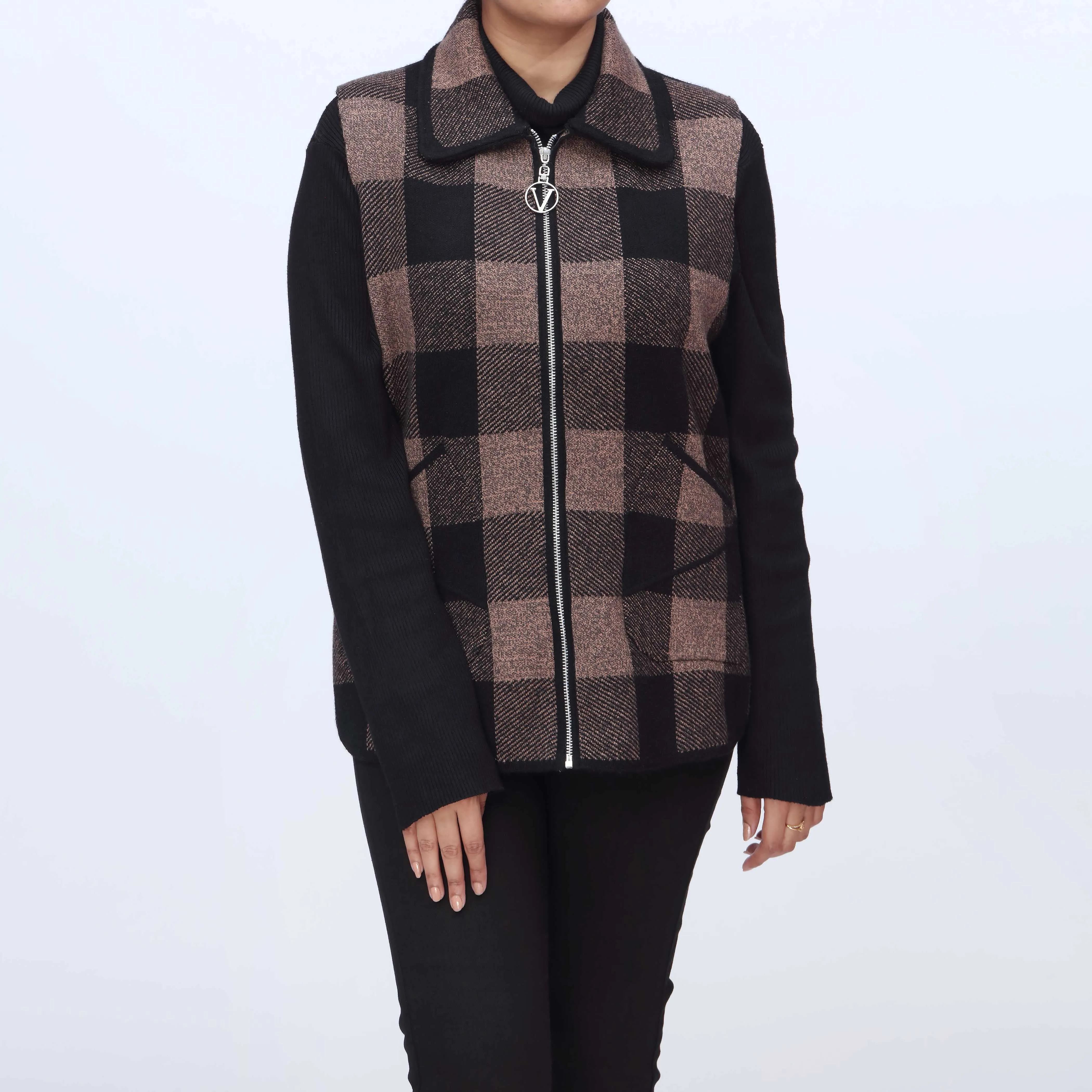 Brown Mid Length Cardigan PW3927