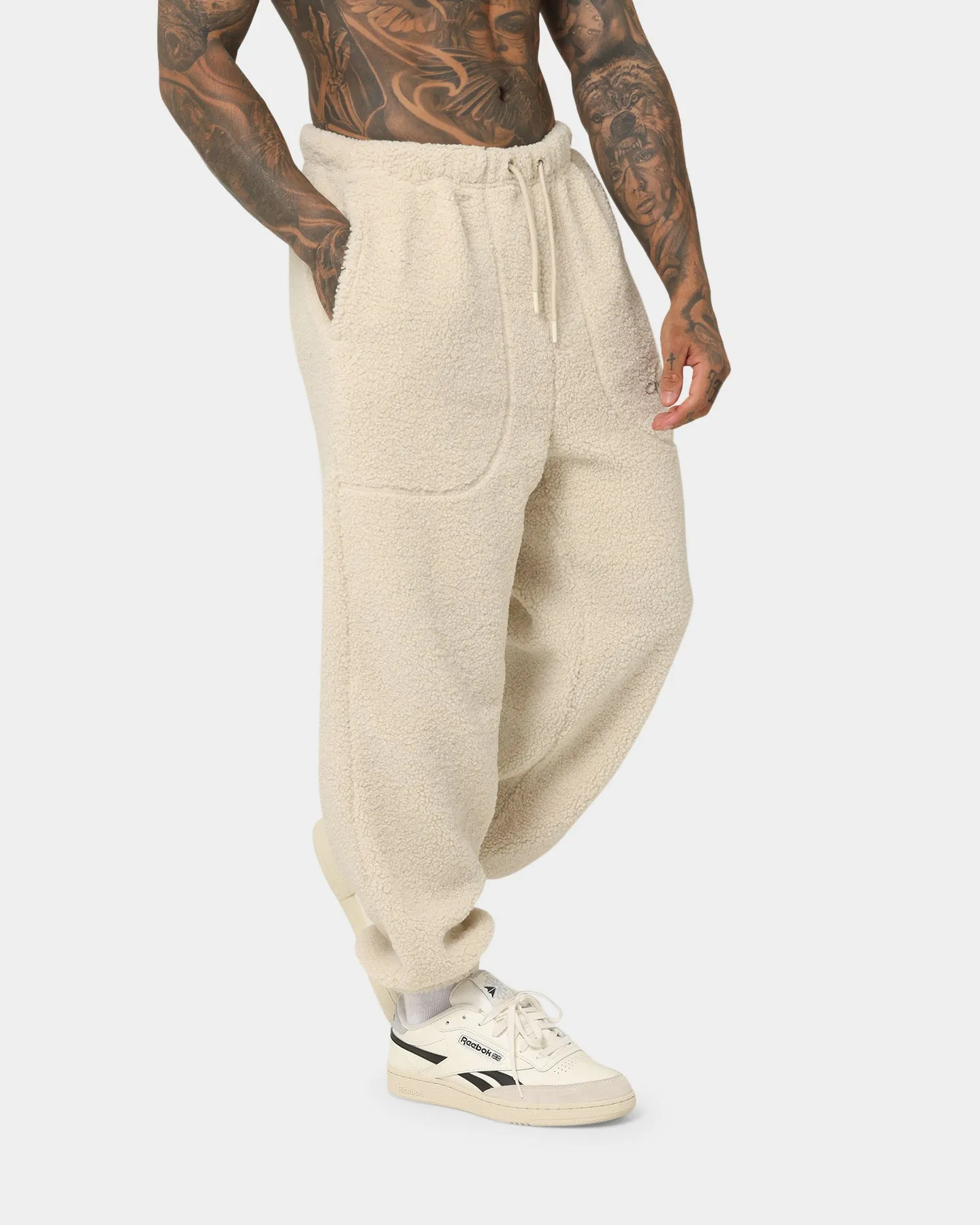 Calvin Klein Monologo Sherpa Trackpants Eggshell