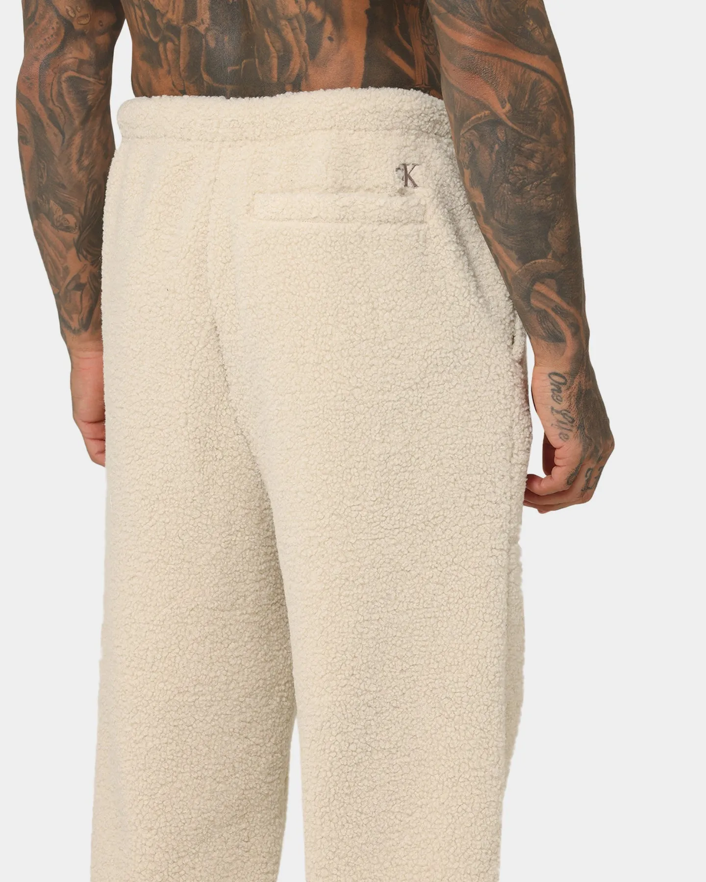 Calvin Klein Monologo Sherpa Trackpants Eggshell