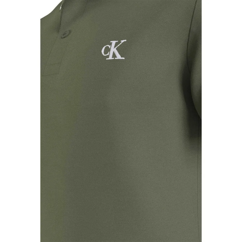 Calvin Klein Slim Polo Shirt in Thyme Green