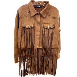 Camel Fringe Jacket