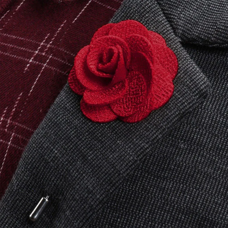 Candy Red Begonia Lapel Pin