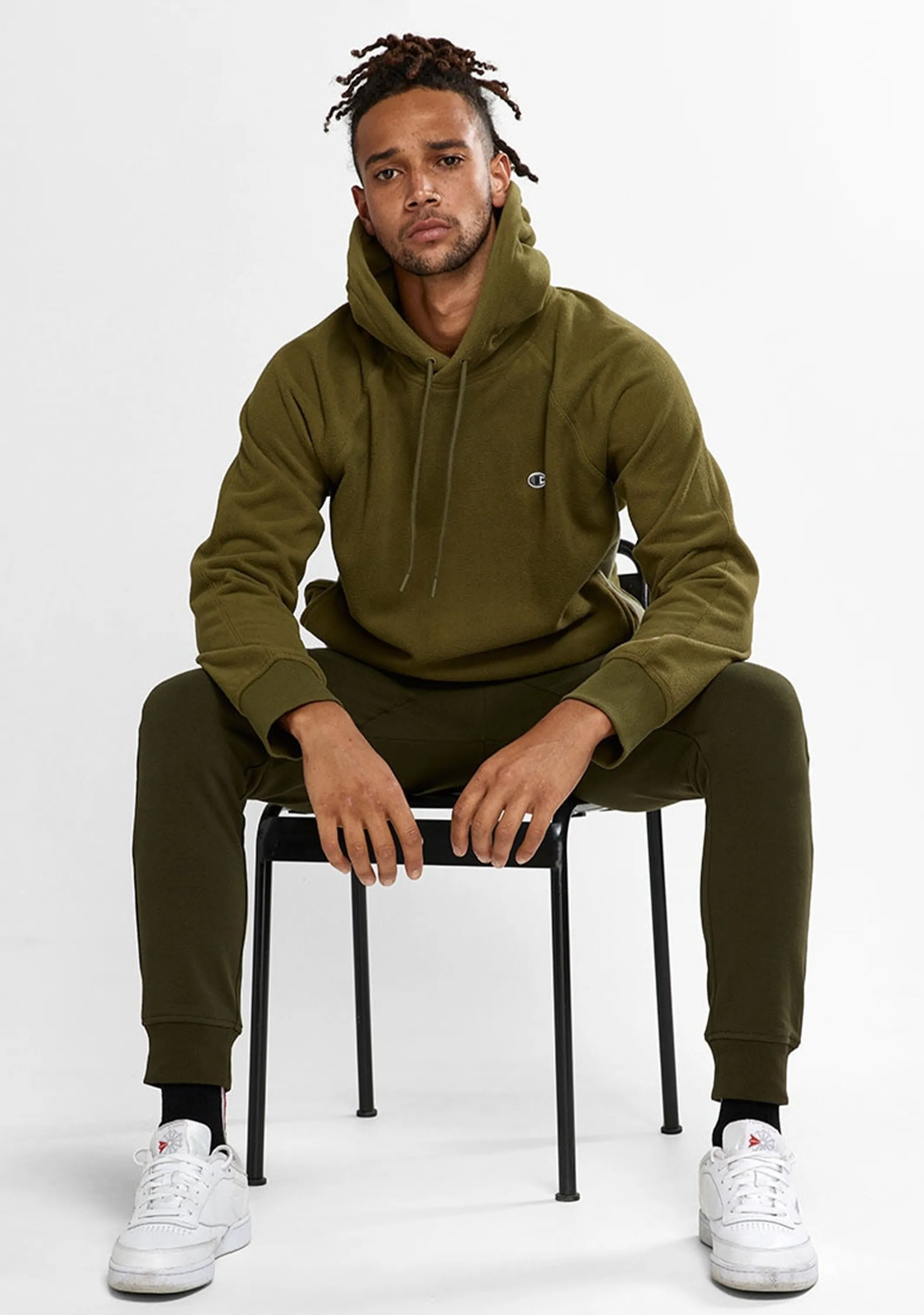 Champion Mens Rochester Polar Hoodie Khaki <br> AW8KN E8B