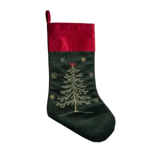 Christmas Tree Forest Stocking