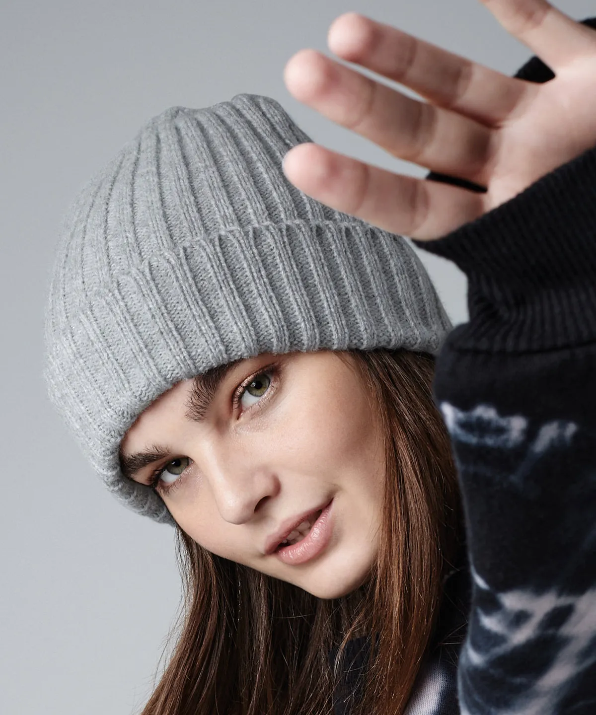 Chunky ribbed beanie | Charcoal