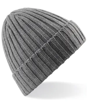 Chunky ribbed beanie | Heather Grey