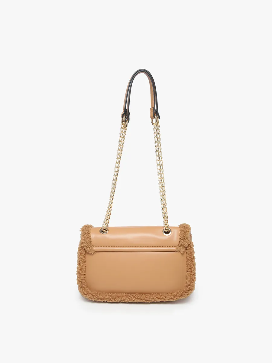 Coco Vegan Sherpa Trim Crossbody