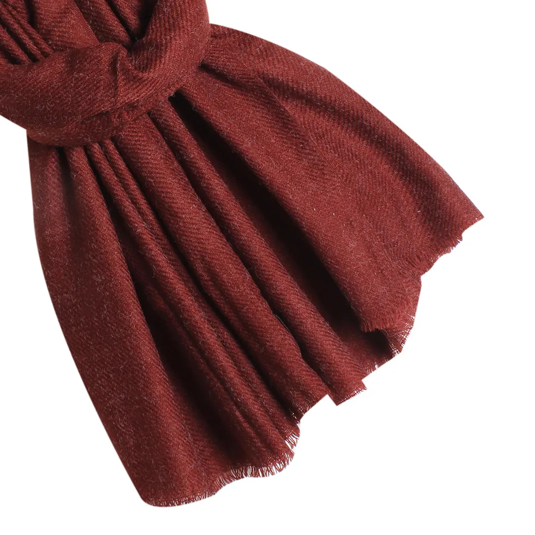 CONTEMPORARY SOLID RED ACRYLIC WINTER SCARF