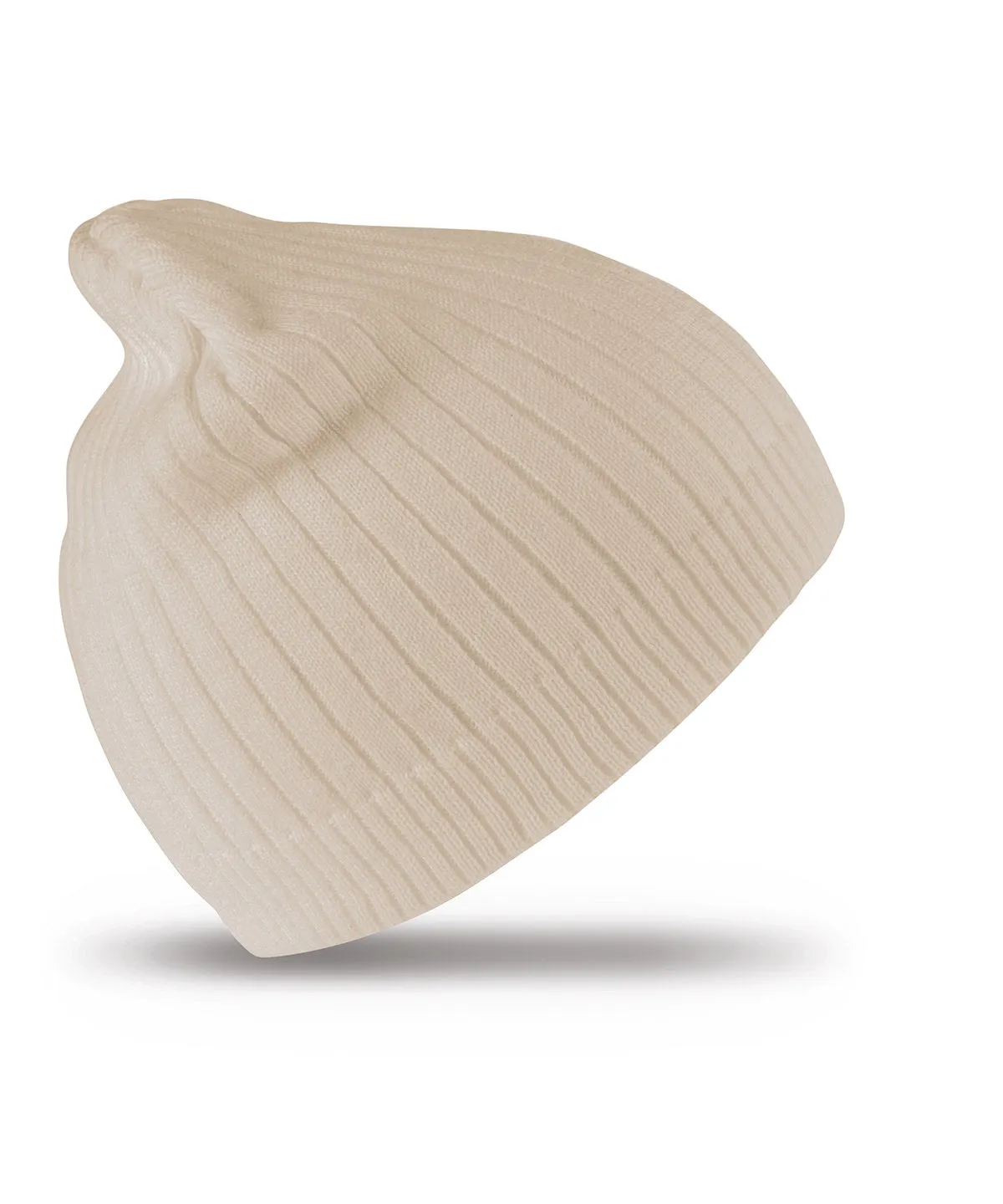 Cotton knitted beanie hat | Cream