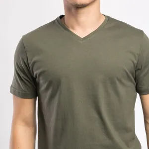 Cotton V-neck T-shirt