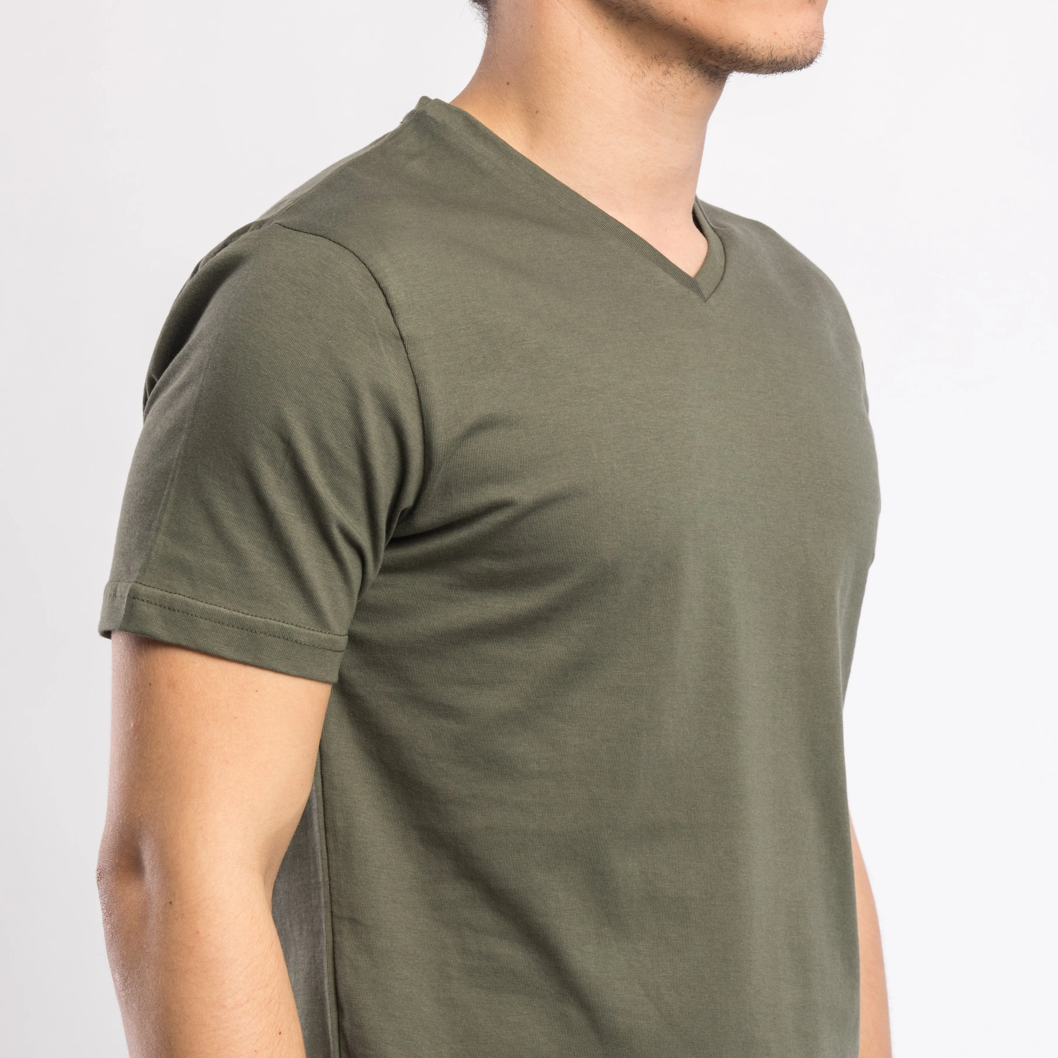 Cotton V-neck T-shirt