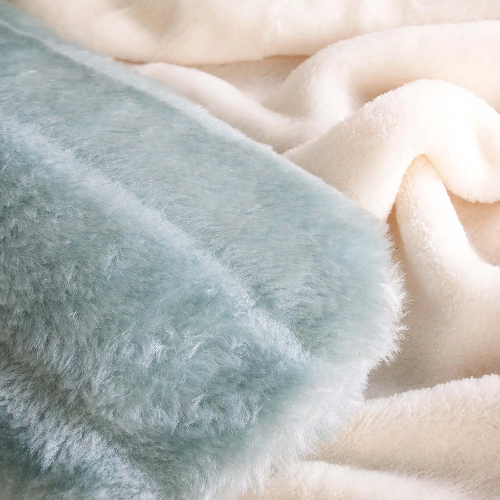 Cozy And Warm Long Plush Hot Water Bottle Duck Egg Blue