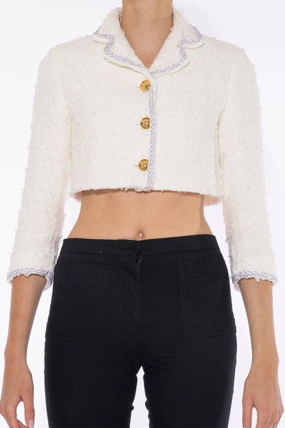 Cropped Boucle Jacket