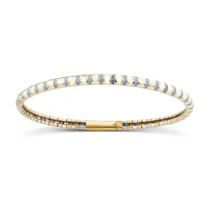 CZ and Sterling Silver Bangle