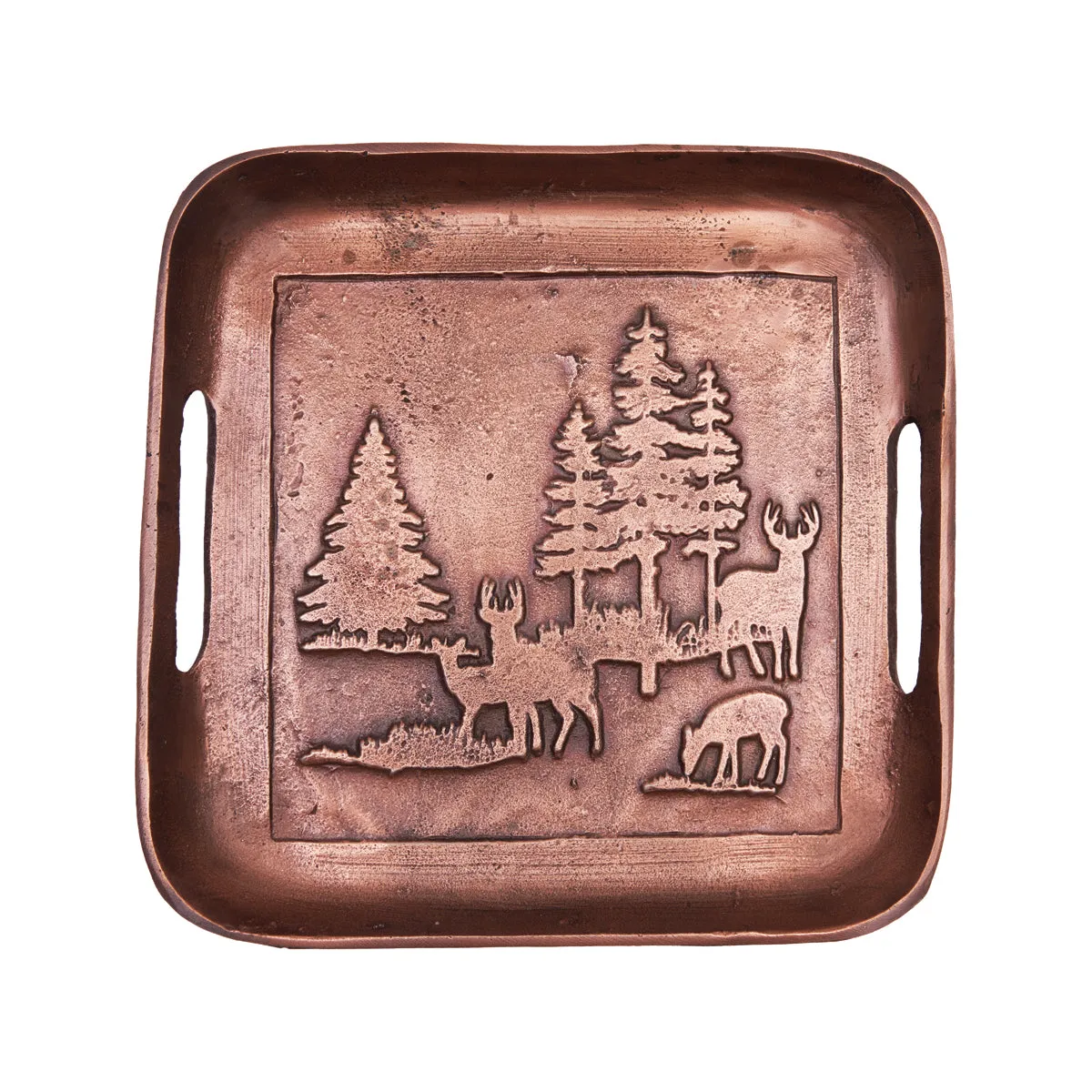 Deer Scene Metal Tray