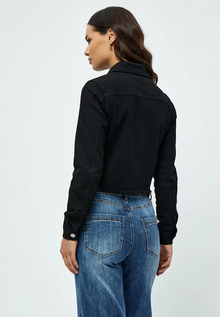 DSLola Cropped Denim Jacket - Black