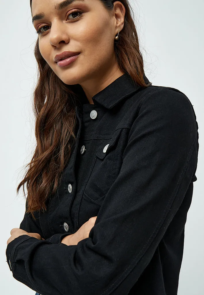 DSLola Cropped Denim Jacket - Black