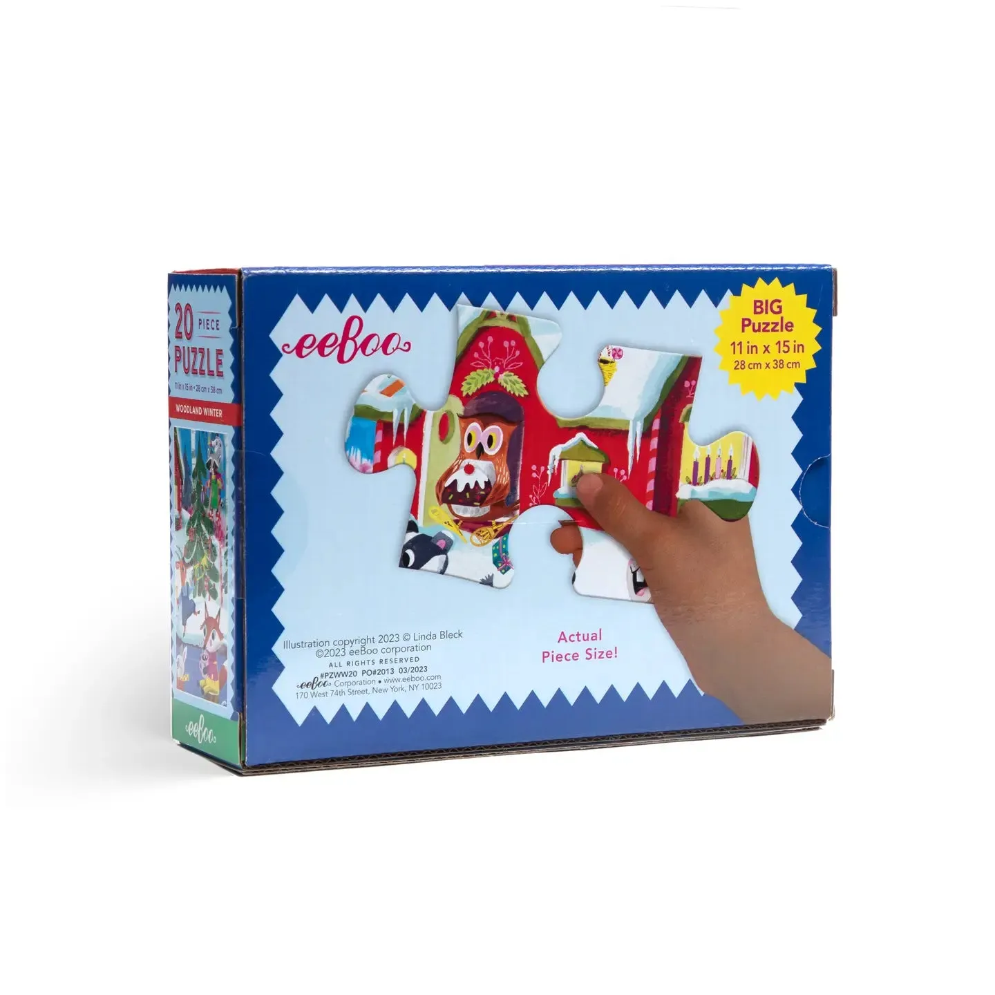 eeBoo 20 Piece Puzzle Woodland Winter